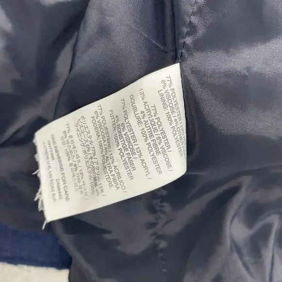 J Crew Jacket Womens 00 Petite Blue Tweed Blazer Office Lined - Picture 7 of 9